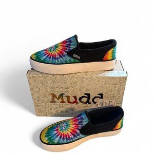 Mudd Bright Tie-Dye Poppy Platform Slip On Sneakers Size Women's 9